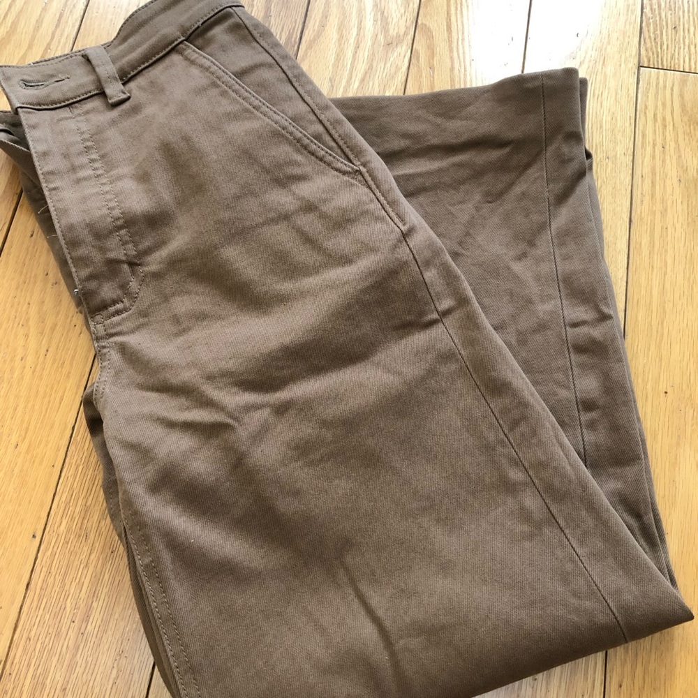 Everlane Crop Wide Leg Pants/Jeans in Ochre 00